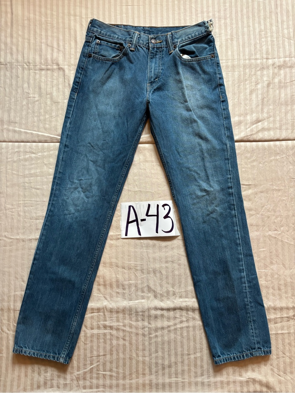 Levi’s 511 Slim Fit Blue Distressed Jeans Mens Size 32x34 Ripped 100% Cotton